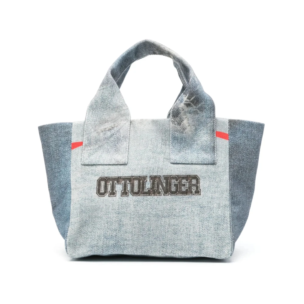 Ottolinger Indigo Blauwe Logo Print Tote Tas Blue Dames