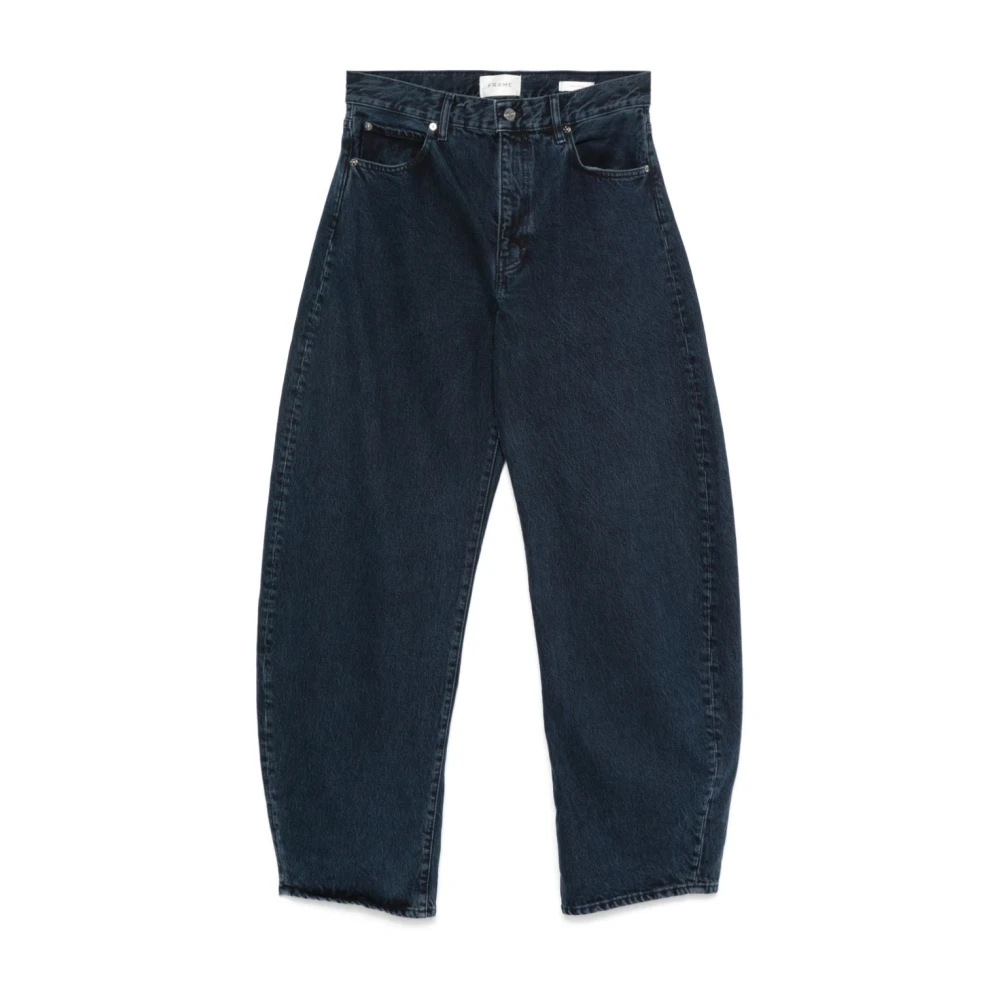 Frame Zwarte Wijde Pijp Jeans Blue Dames