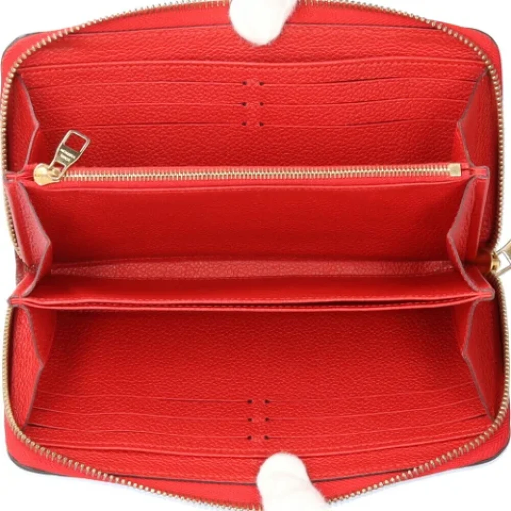 Louis Vuitton Vintage Pre-owned Leather wallets Red Dames
