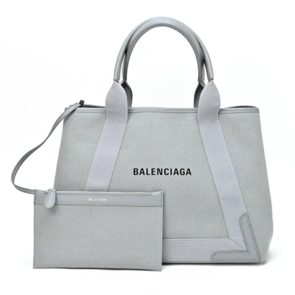 Balenciaga Vintage Pre-owned Canvas handbags Gray Dames