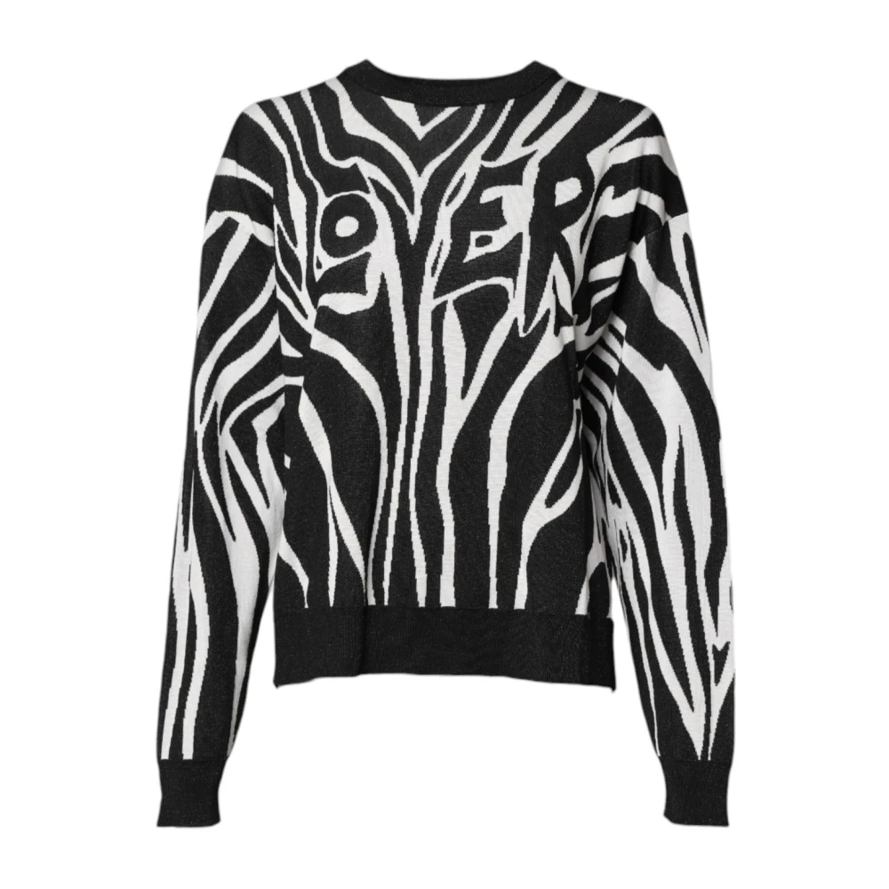 Dolce & Gabbana Black Logo Print Round Neck Jumper - Female - Round-Neck Knitwear - S - Knitwear
