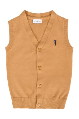 beige-knitted-v-neck-vest