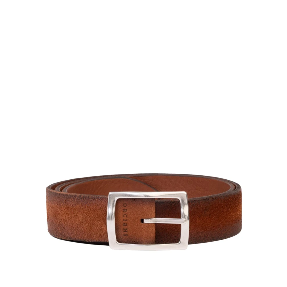 Orciani Men's Brown Reversible Leather Belt In Two Tones Medium