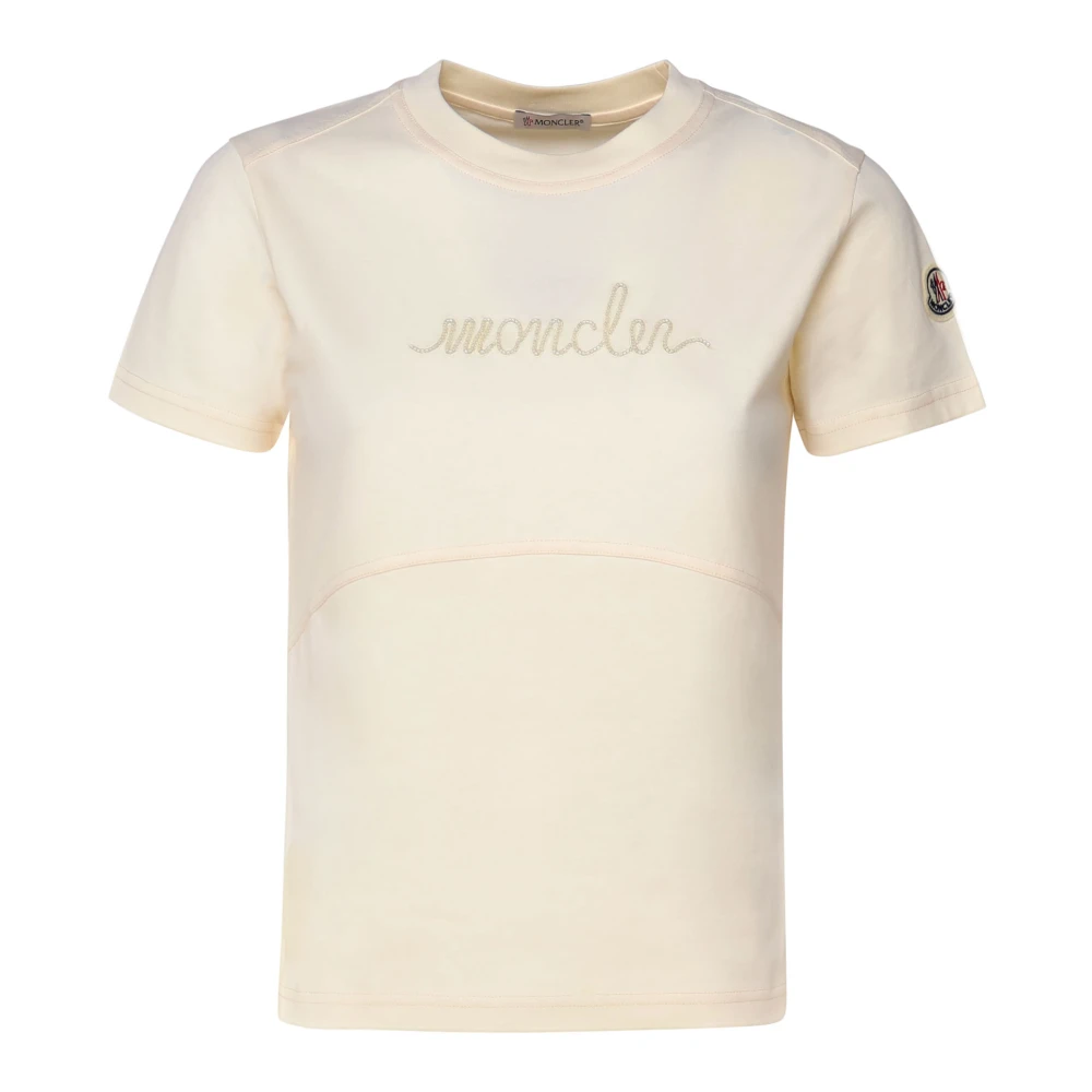 Moncler - Tops > T-Shirts - White - Moncler - Modalova