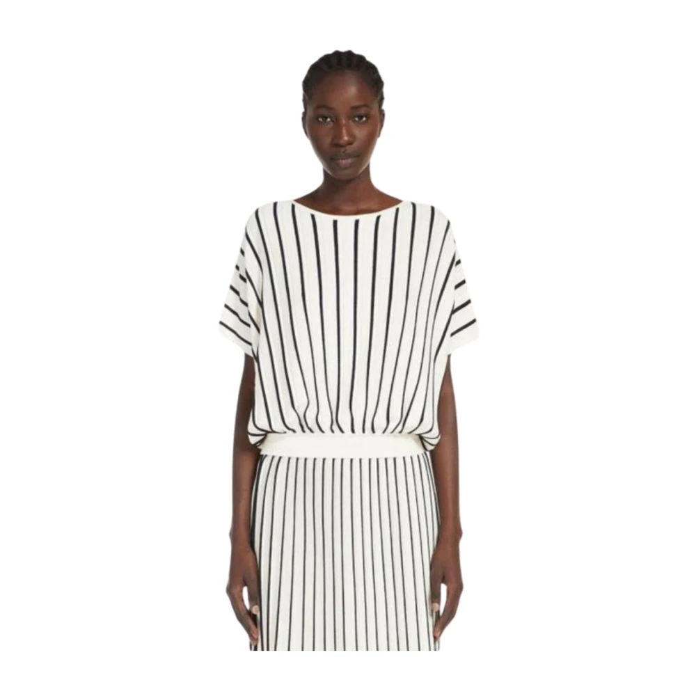 Max Mara Stijlvolle Pegola Top White Dames