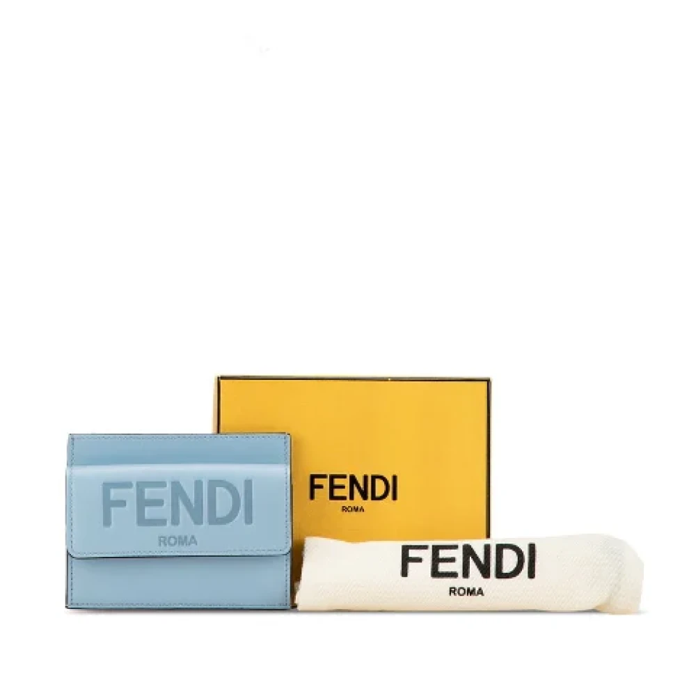 Fendi Vintage Pre-owned Leather wallets Blue Dames