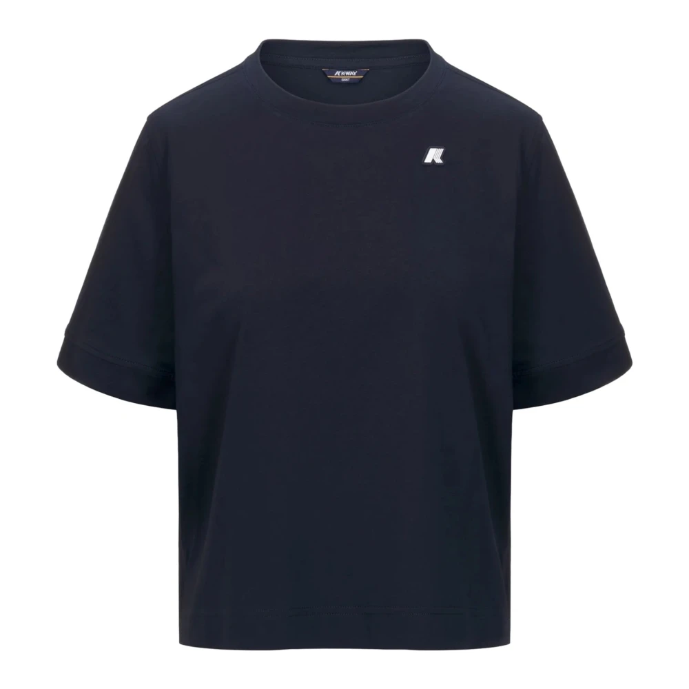 K-Way Vrouw Blauw Tops Dames, S, Katoen, Katoenen T-Shirt Met Stijl K2148ew