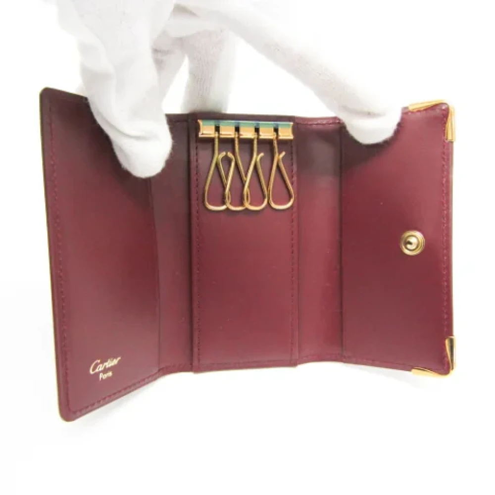 Cartier Vintage Pre-owned Leather key-holders Red Dames
