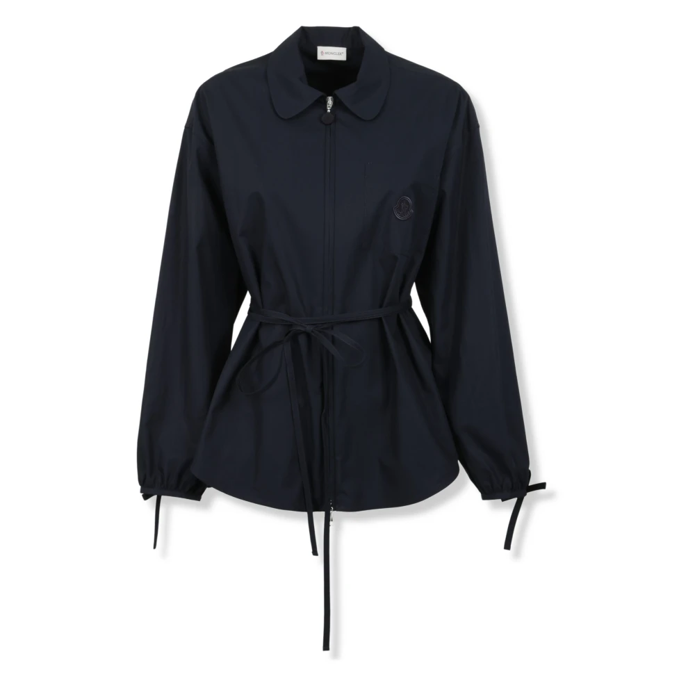 Moncler Women's Blue Giacca Camicia - Light Jackets - Xs - Jackets