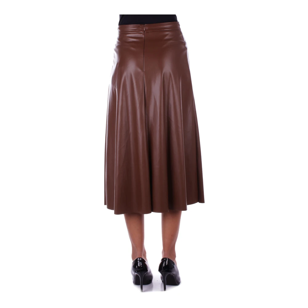 H2O Bruine Rok met Rits en Band Detail Brown Dames