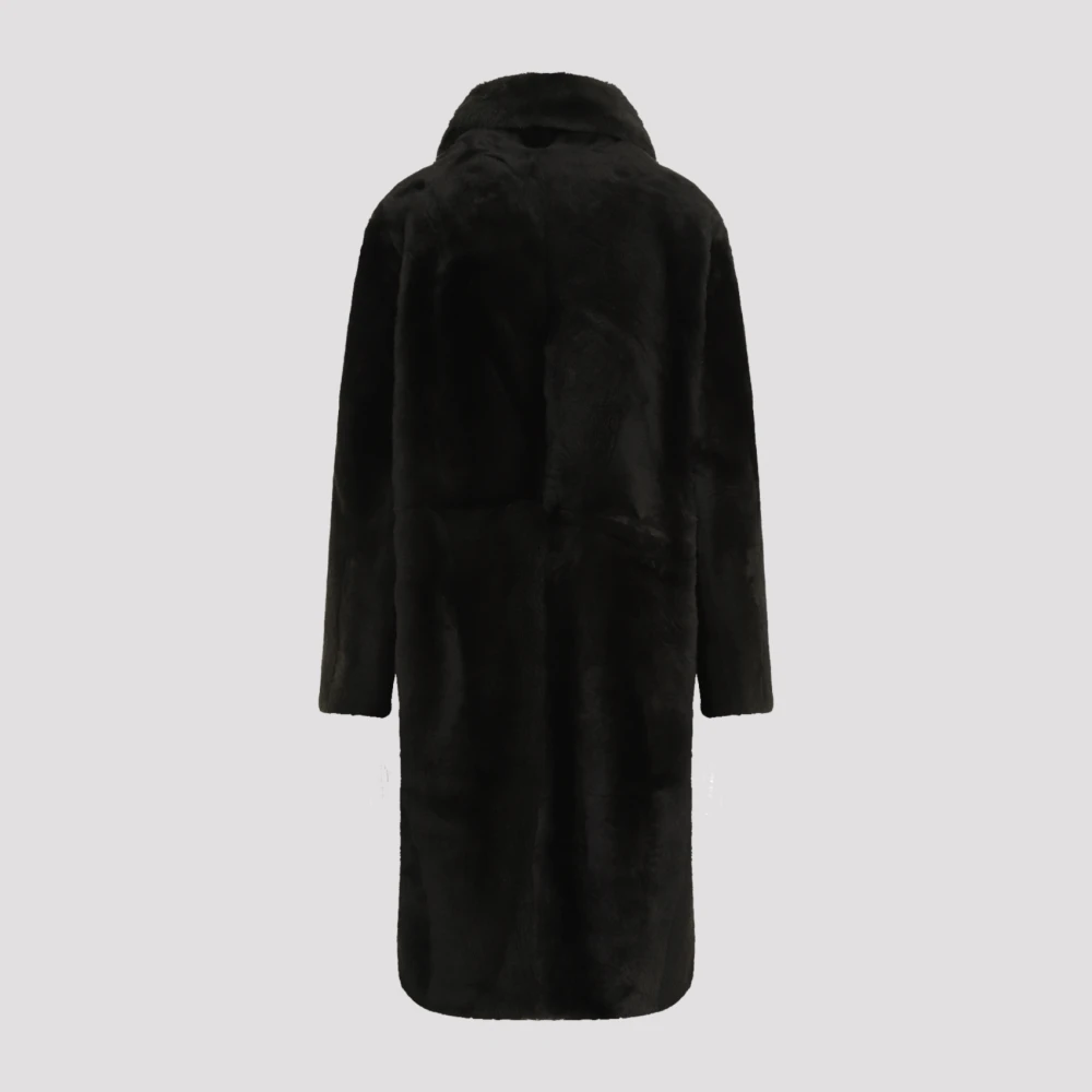 Yves Salomon Luxe Groene Shearling Jas Aw24 Green Dames