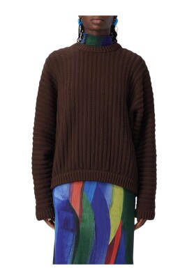brun-ribstrikket-sweater