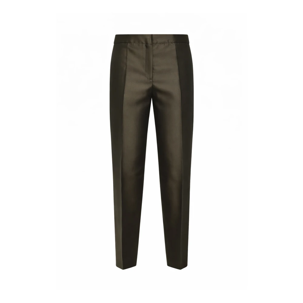 Max Mara Studio Women's Green Straight Trousers