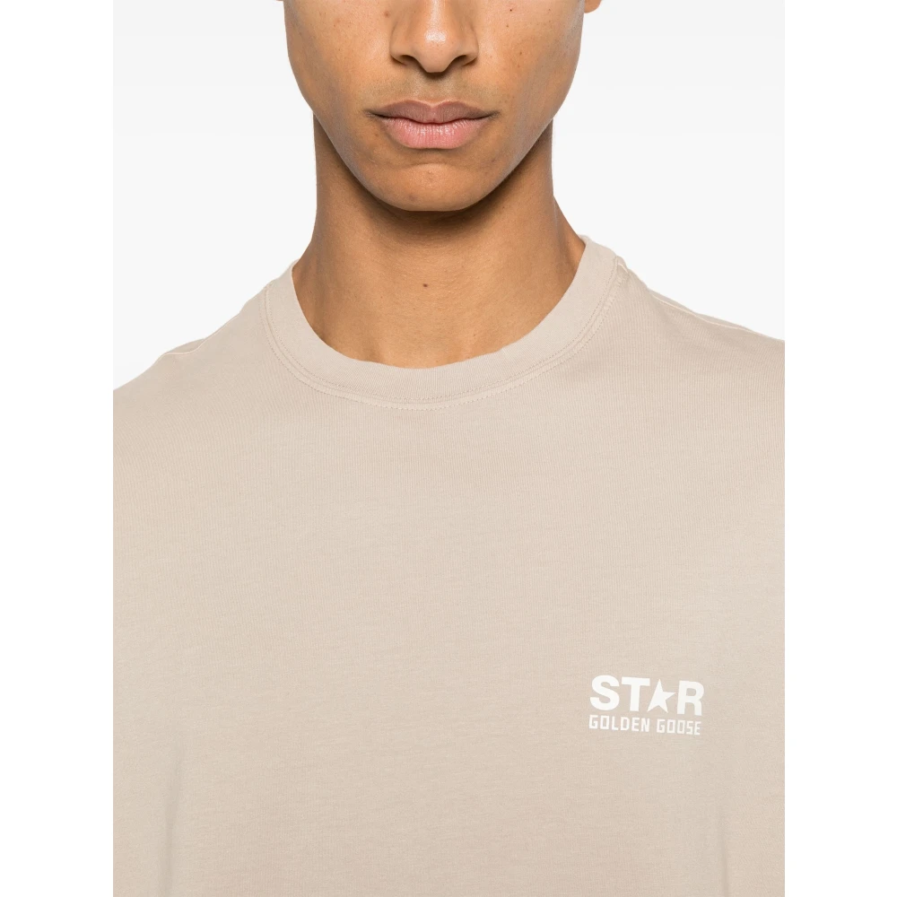 Golden Goose Star Regular T-Shirt Beige Heren