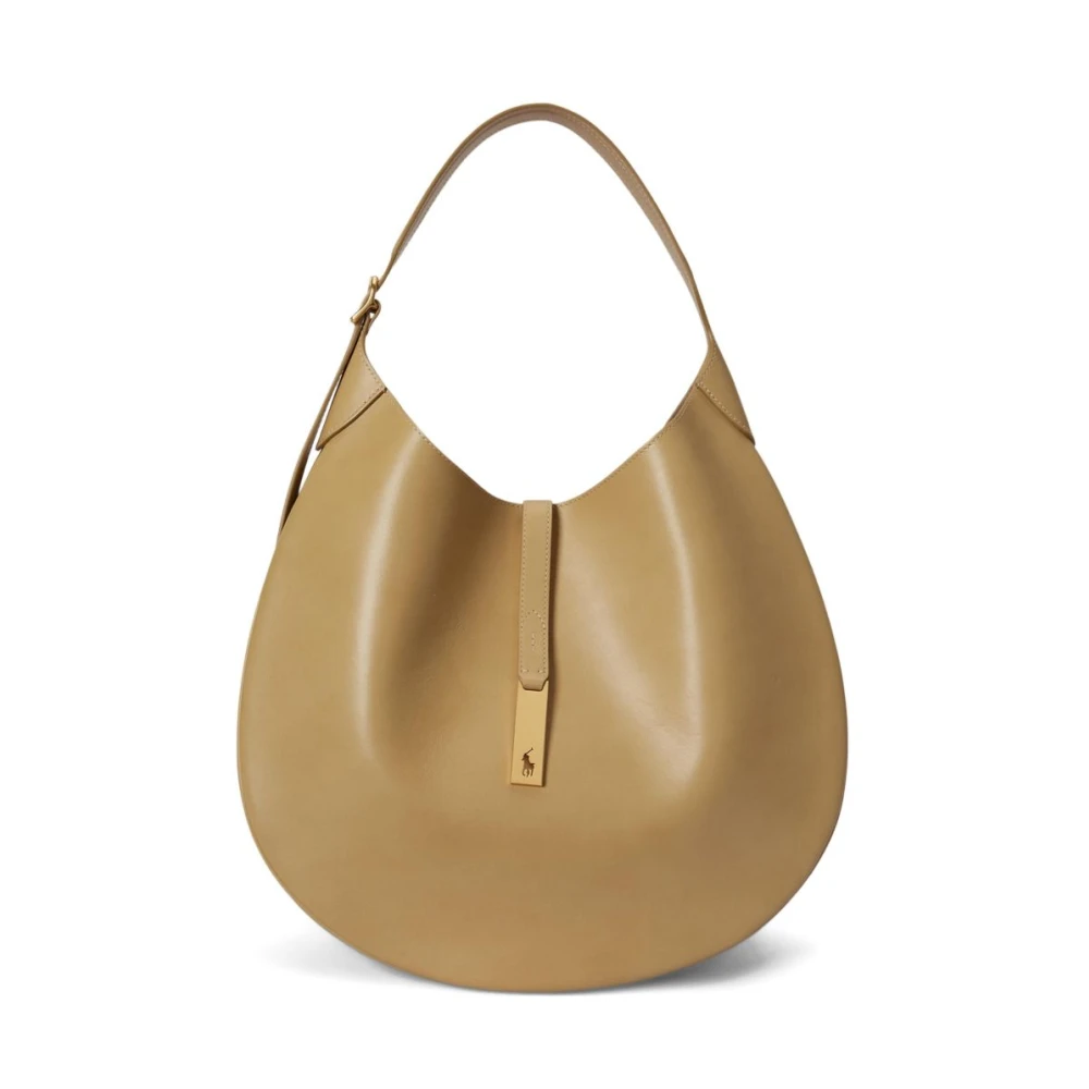 Polo Ralph Lauren Women's Beige Shoulder Bags, One Size, Id Calfskin Large Shoulder Bag