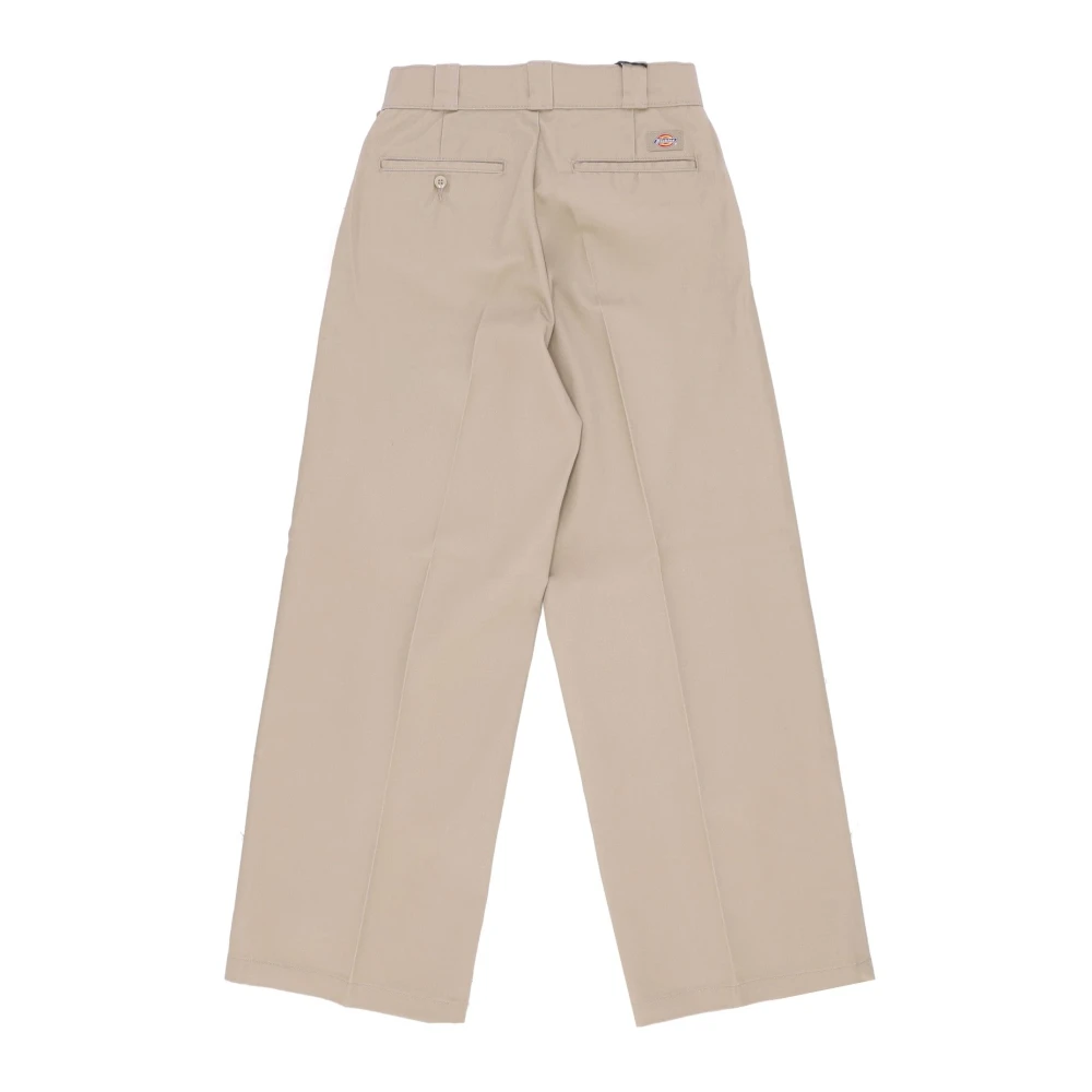 Dickies Gestructureerde Stof Rec Pant in Khaki Beige Dames