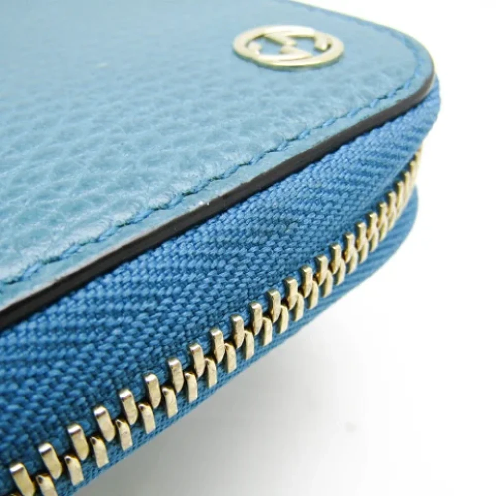 Gucci Vintage Pre-owned Leather wallets Blue Dames