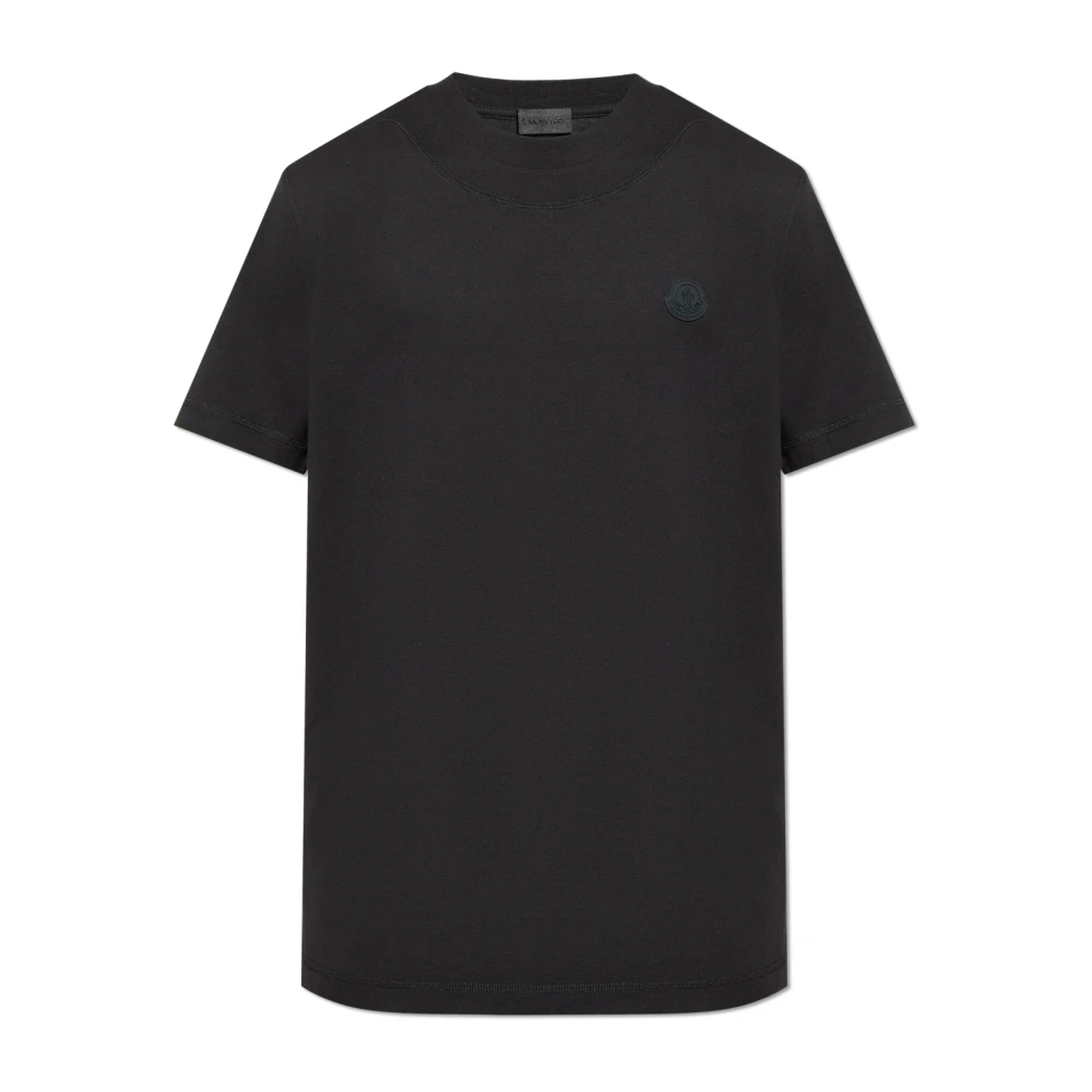 Moncler - Tops > T-Shirts - Black - Moncler - Modalova