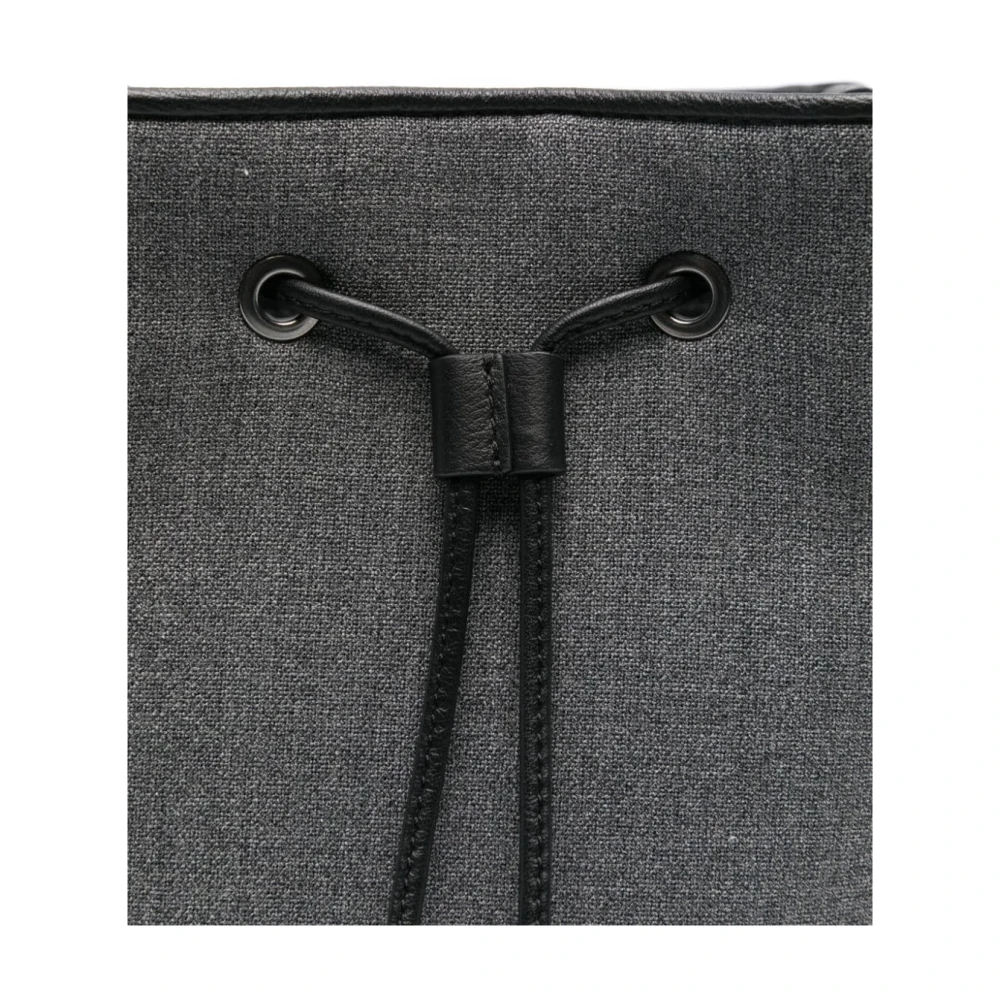 BRUNELLO CUCINELLI Gestructureerde Grijze Tassen met Trekkoordsluiting Gray Dames