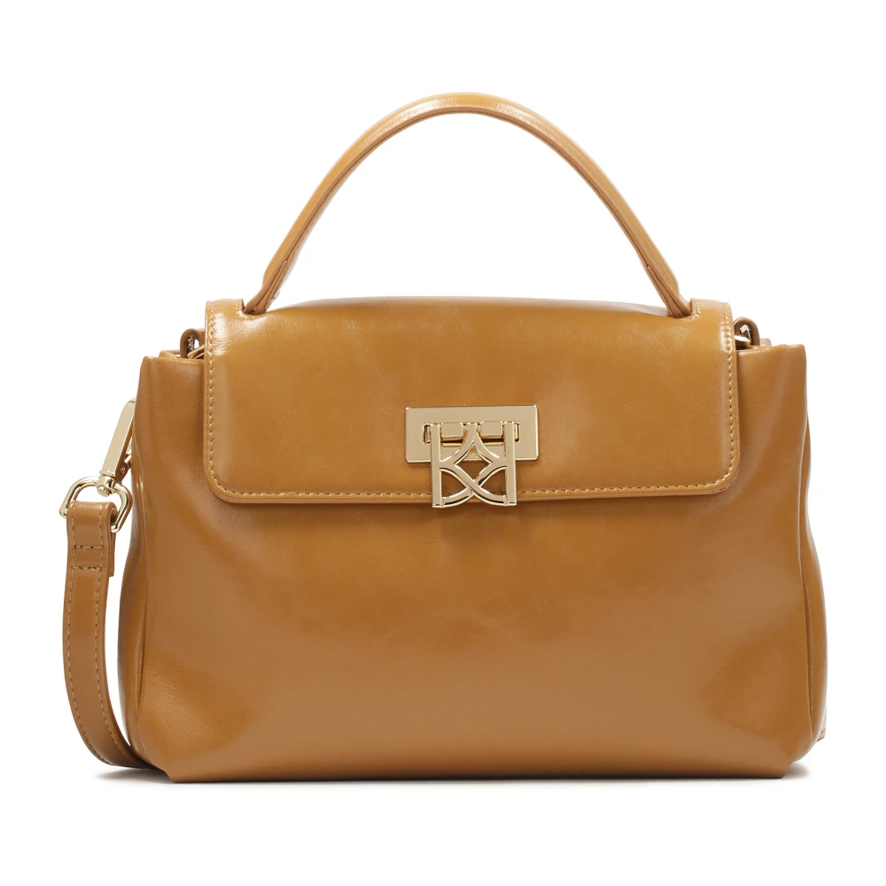 Kazar Lichtbruine leren koffer handtas Brown Dames
