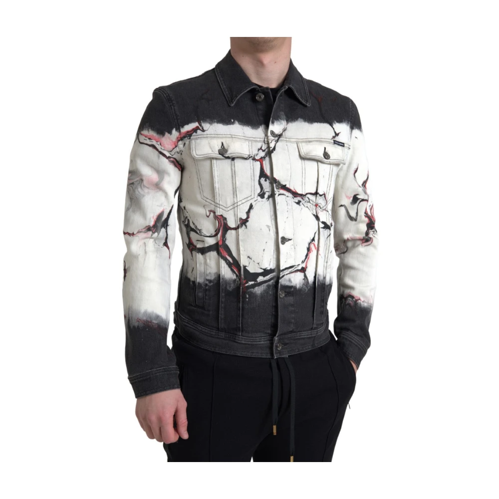 Dolce & Gabbana Men's Multicolor Cotton Stretch Denim Jacket