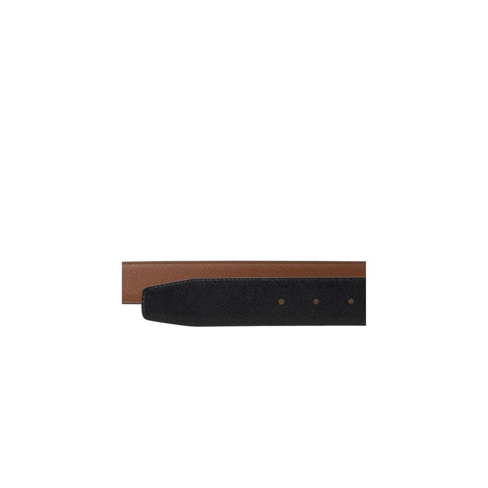 Salvatore Ferragamo Bruin Leren Omkeerbare Gancini Riem Brown Heren