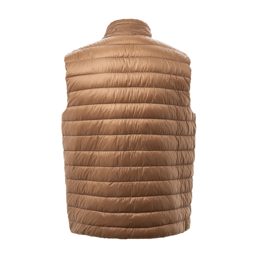 Herno Reversibele Mouwloze Puffer Vest Brown Heren