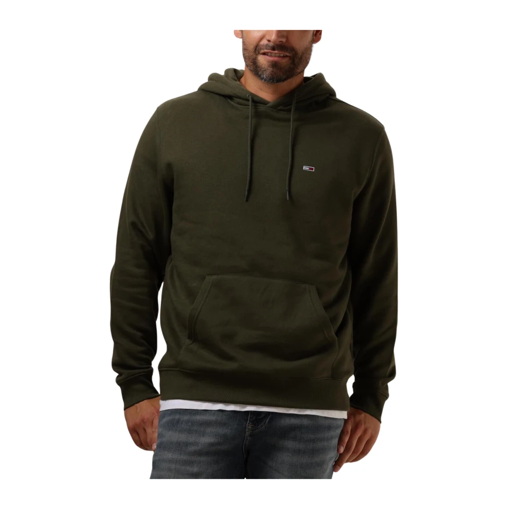 TOMMY JEANS Heren Truien & Vesten Tjm Reg S Flag Hoodie Groen