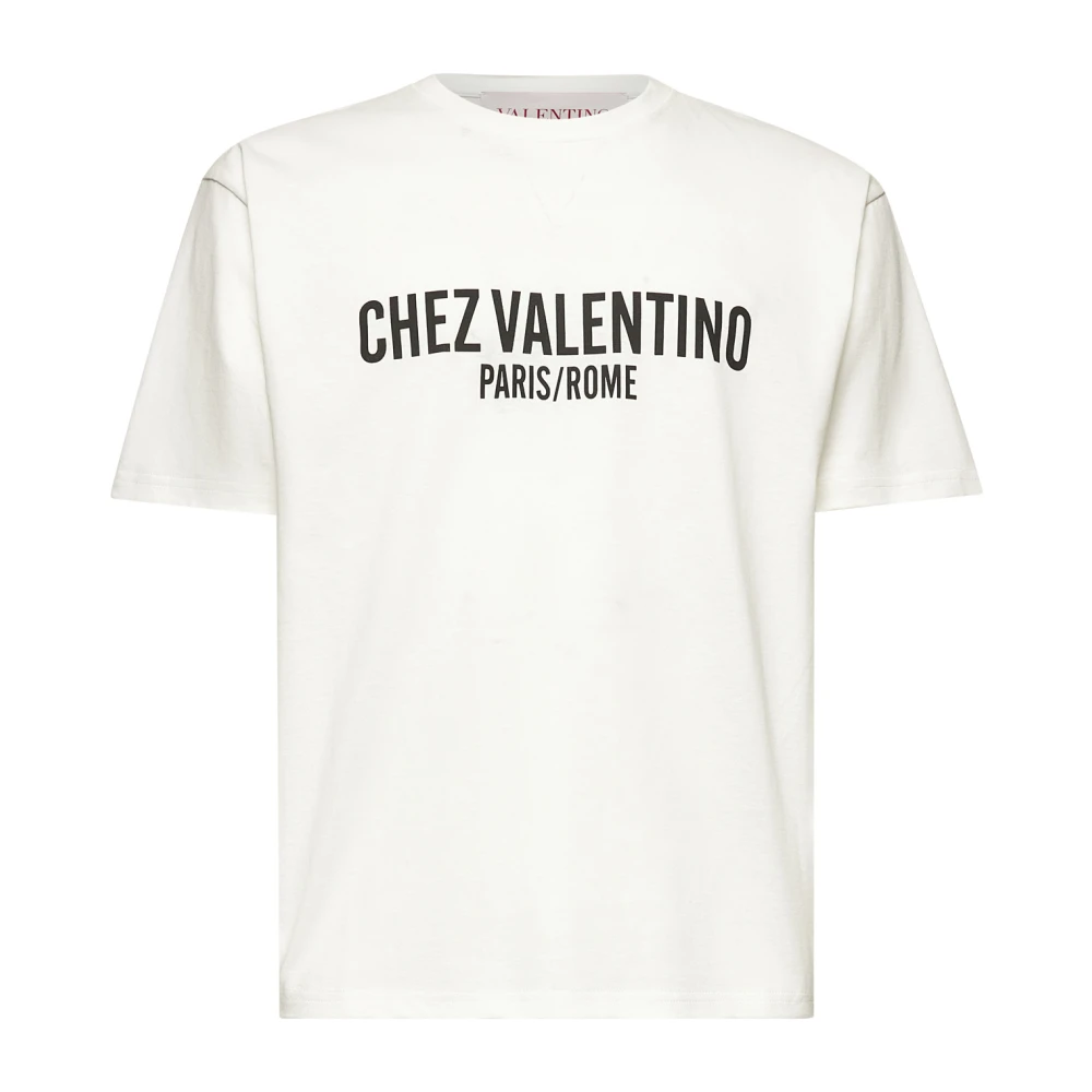 Valentino Stijlvolle Ivory T-shirts en Polos Beige Heren