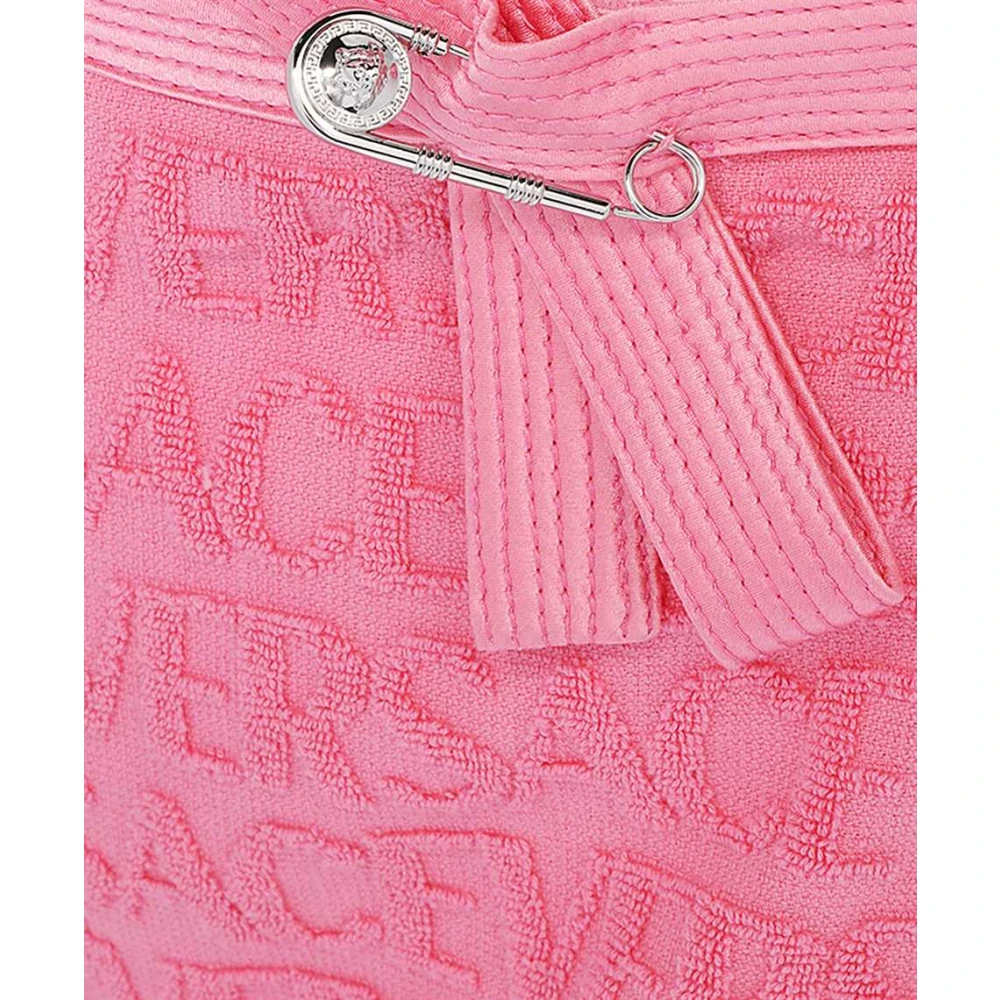 Versace Terry Cloth Beach Cover-Up Shorts Pink Dames