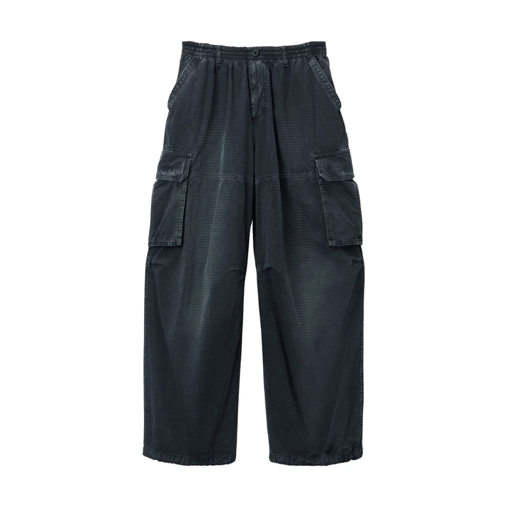 Alexander wang Zwarte Cargo Broek met Trekkoord Taille Black Dames