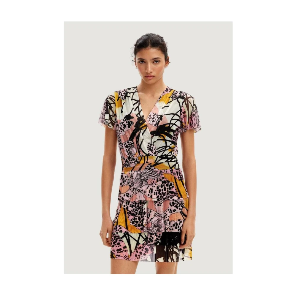 Desigual Multicolor Stijlvolle Korte Jurk voor Vrouwen Multicolor Dames
