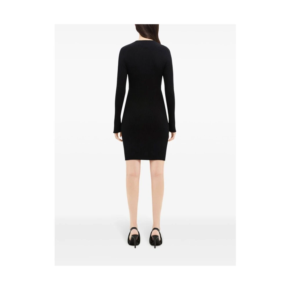 Courrèges Gebreide Color-Block Jurk White Dames