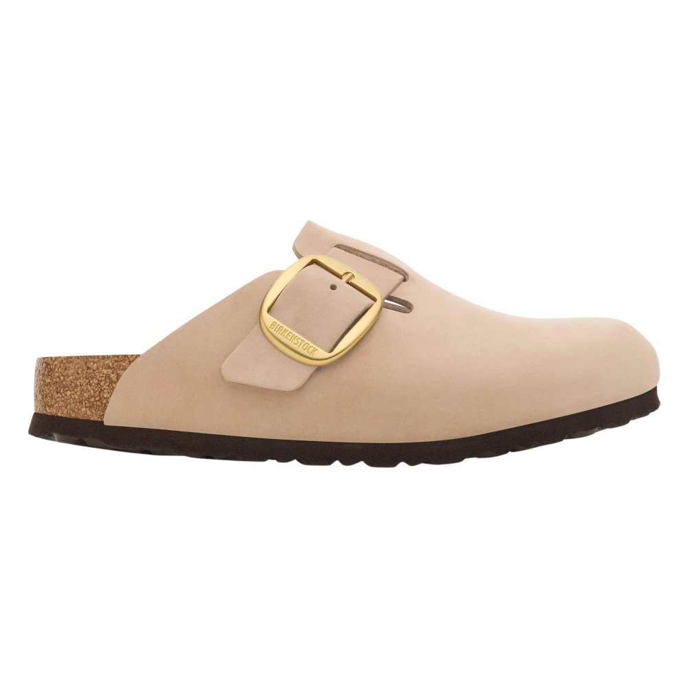 Birkenstock Unisex Beige Boston Big Buckle Clogs