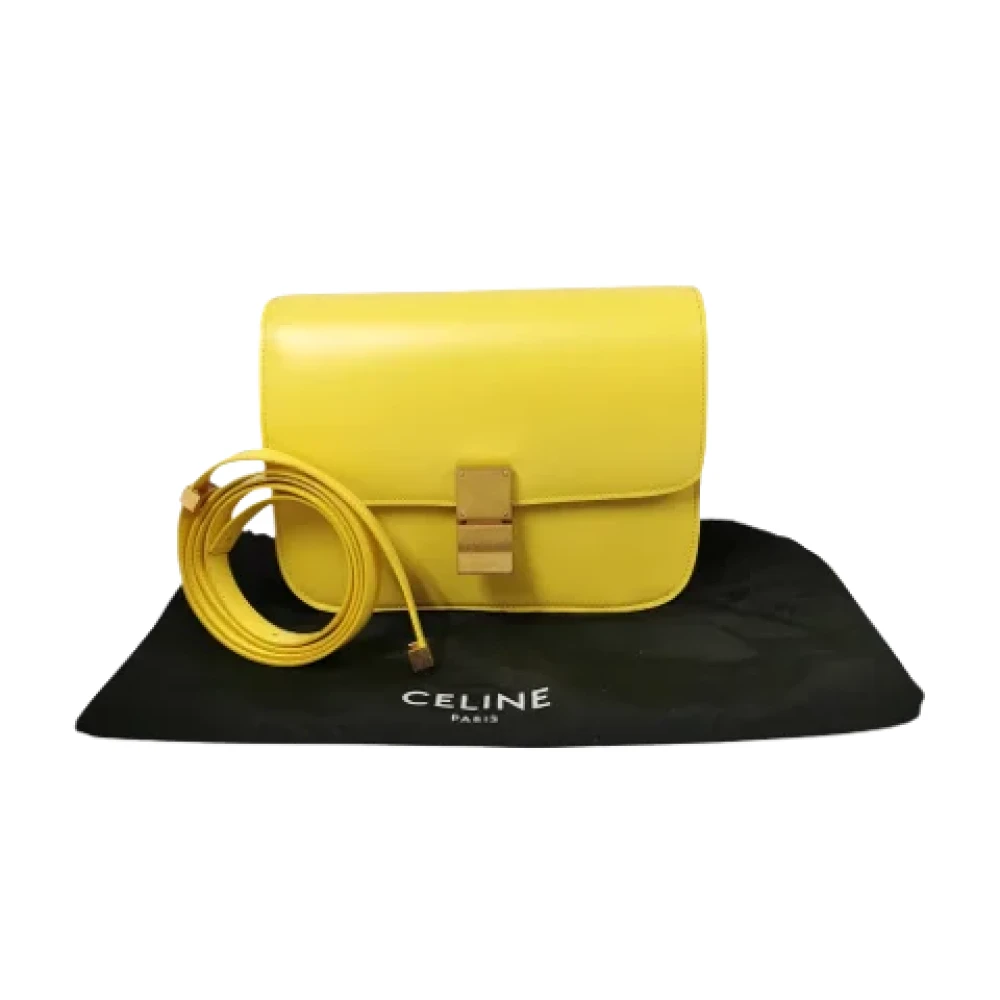 Celine Vintage Pre-owned Leather celine-bags Yellow Dames