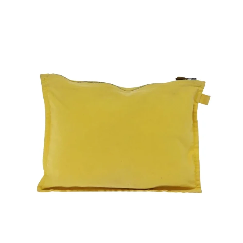 Hermès Vintage Pre-owned Canvas pouches Yellow Dames
