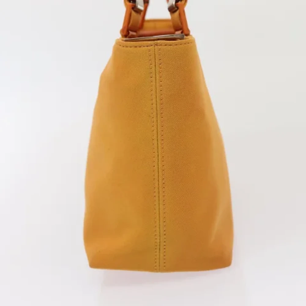 Salvatore Ferragamo Pre-owned Canvas handbags Orange Dames