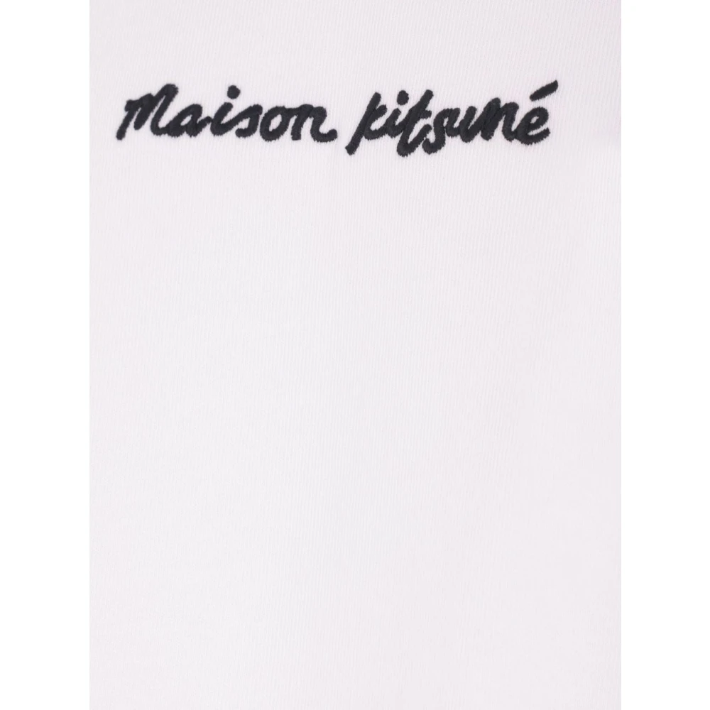 Maison Kitsuné Witte T-shirts en Polos White Heren