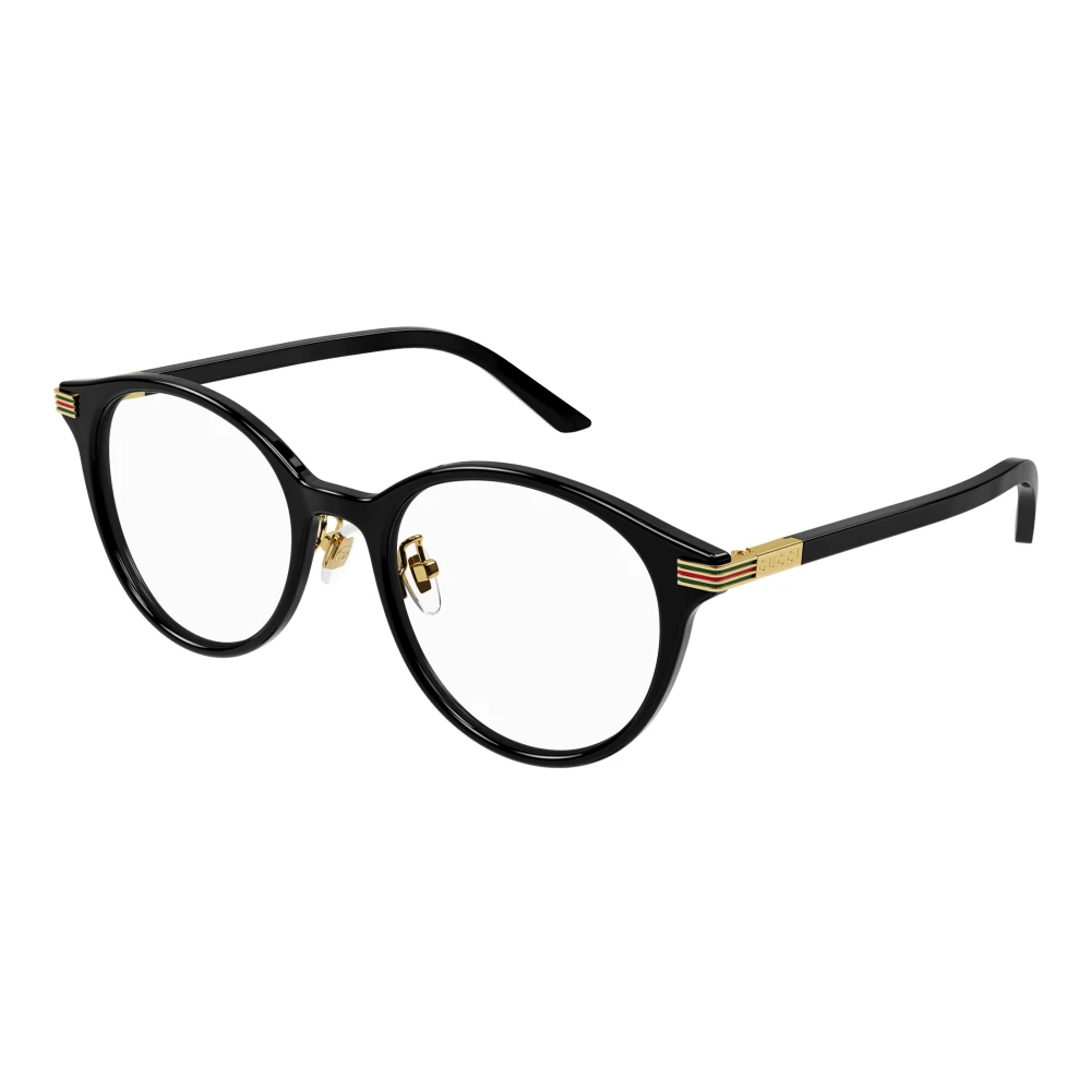 Gucci Women's Black Glasses, 52 Mm, Web Round Frame