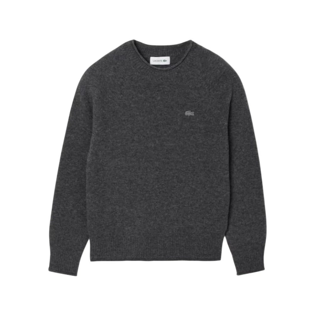 Lacoste Women's Gray 3D Knit Carded Wool Jumper