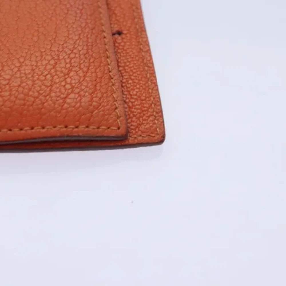 Hermès Vintage Pre-owned Leather wallets Orange Dames