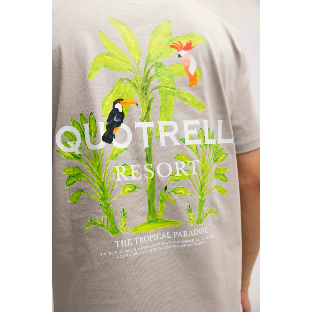 Quotrell Tropics T-Shirt Taupe Heren Beige Heren