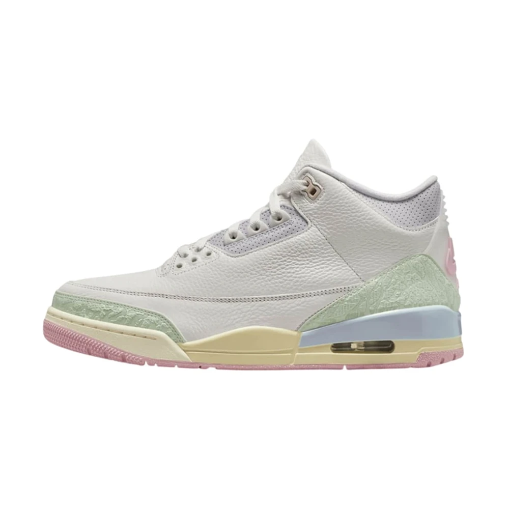 Nike Unisex Rosso/Verde/Bianco Sneaker, Air Jordan 3 Retro, Viola, Beige, (44) - Immagine 3