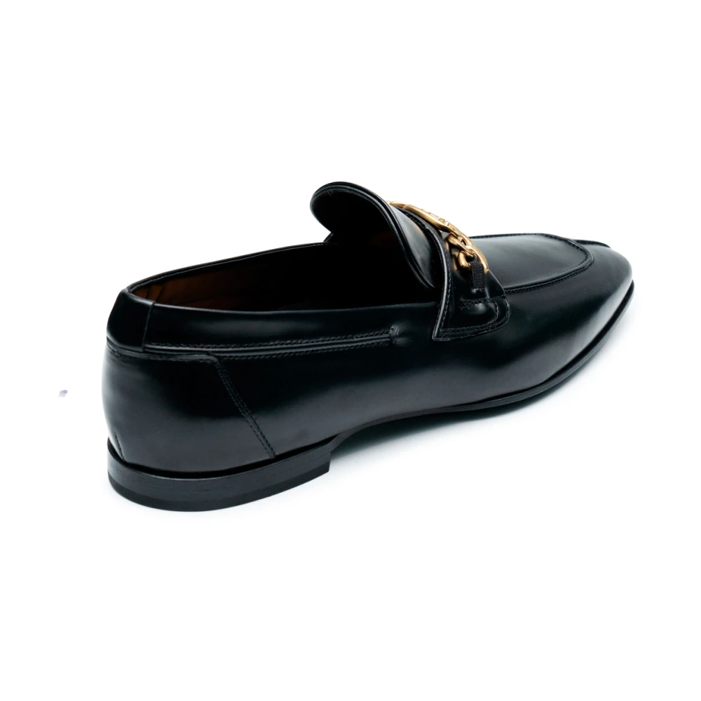 Fabi Klassieke Leren Loafers Zwart Black Heren