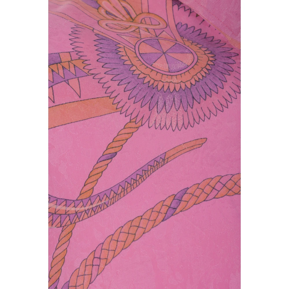 Magliano Zijden Jacquard Grafische Print Shirt Pink Heren