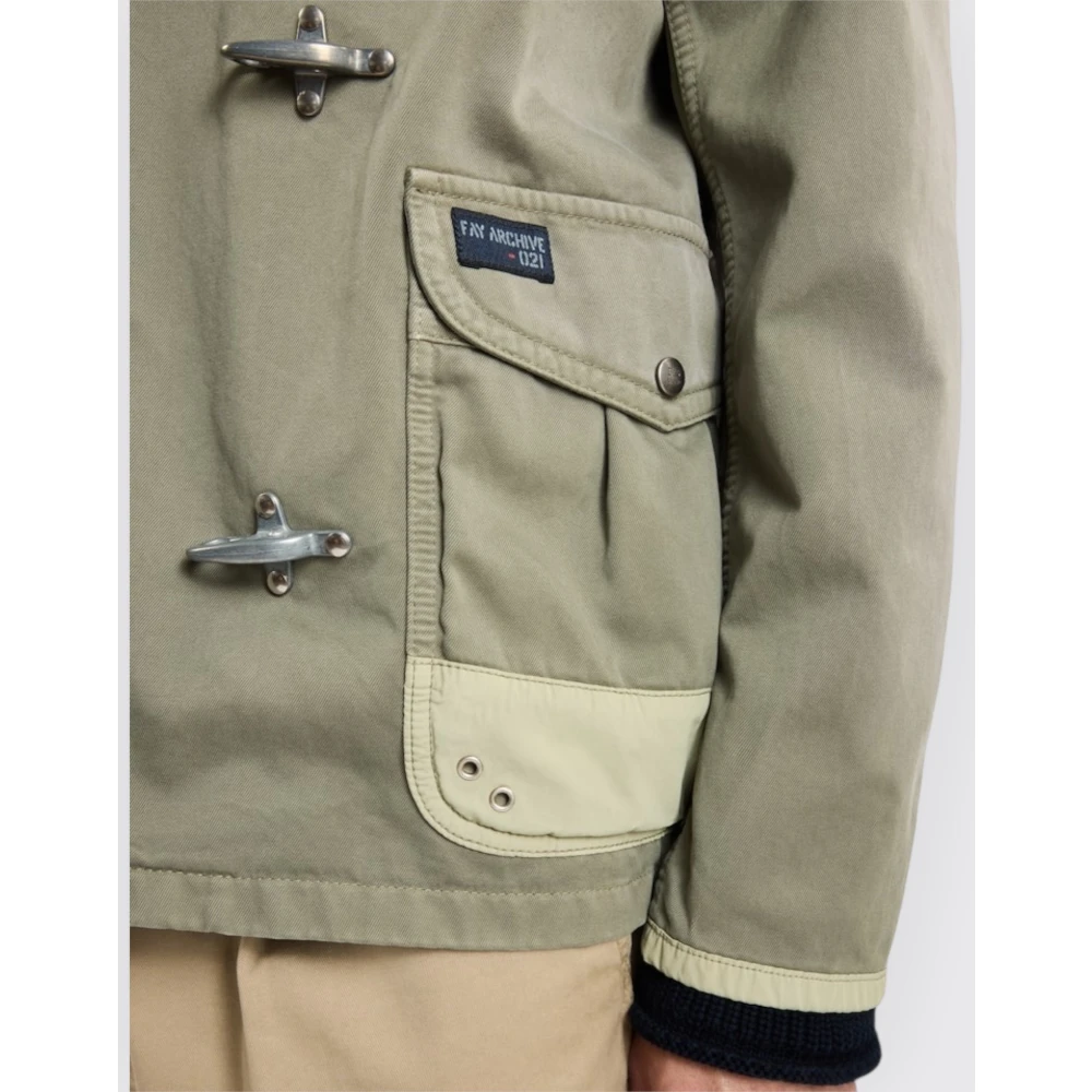 Fay Archief Caban Jas met 4 Haken Green Heren