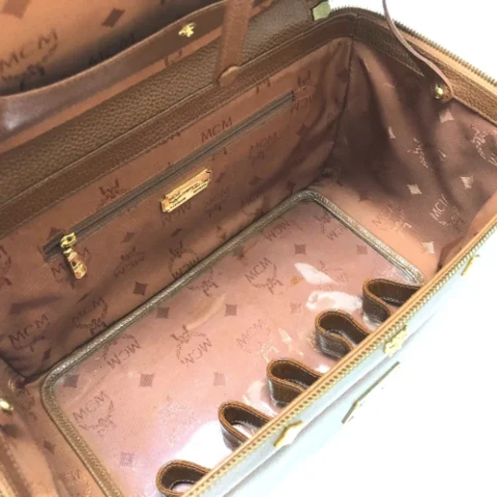 MCM Pre-owned Leather handbags Brown Dames