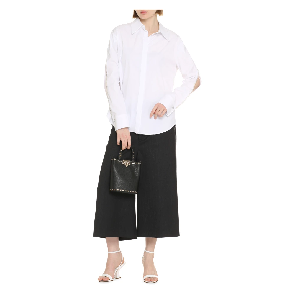 Genny Geborduurde Poplin Overhemd White Dames