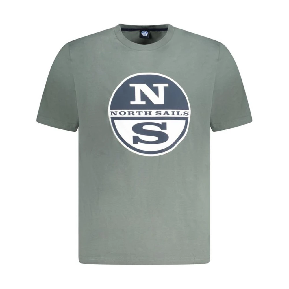 North Sails Groene Katoenen Crew Neck T-Shirt Green Heren