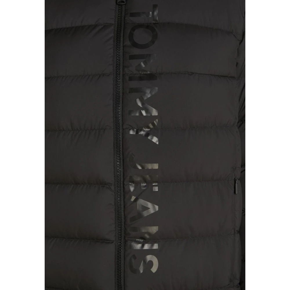 Tommy Hilfiger Zwarte Opstaande Kraag Donsjas Black Dames